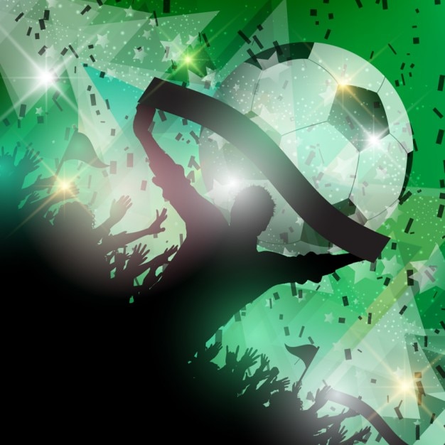 Free Vector | Green football fans background