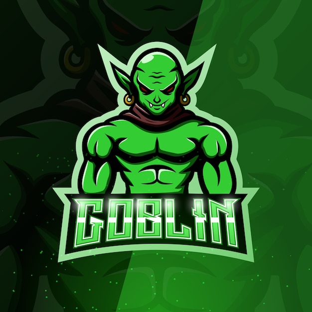 Premium Vector | Green goblin mascot esport illustration