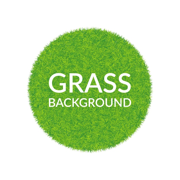 Premium Vector | Green grass round shape