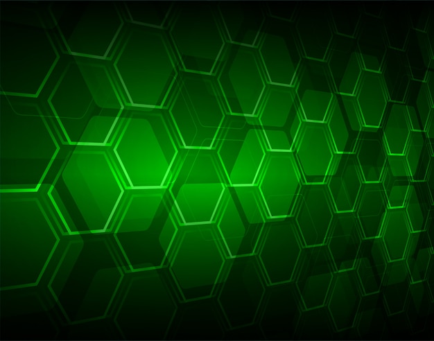 Green hexagon honeycomb grid pixel vector | Premium Vector