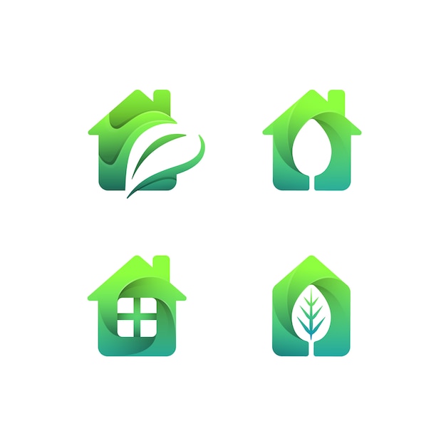 Download Free Green House Logo Set Premium Vector Use our free logo maker to create a logo and build your brand. Put your logo on business cards, promotional products, or your website for brand visibility.