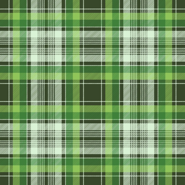 Premium Vector | Green irish check fabric plaid seamless fabric texture