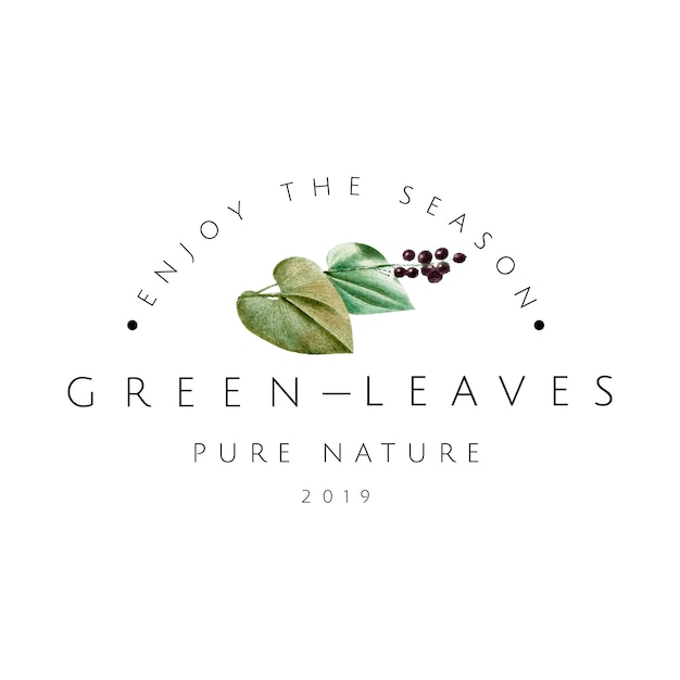 Download Free Green Leaves Logo Design Vector Free Vector Use our free logo maker to create a logo and build your brand. Put your logo on business cards, promotional products, or your website for brand visibility.