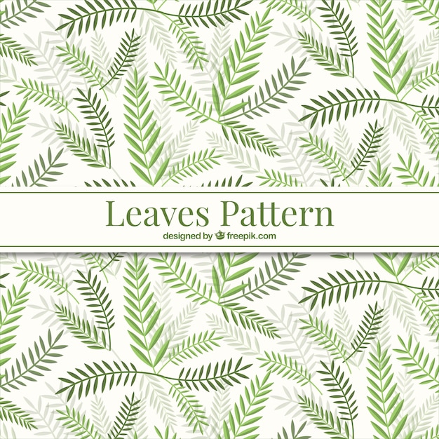 Free Vector Green Leaves Pattern