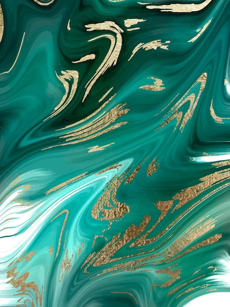 Premium Vector | Green marble and gold abstract background texture