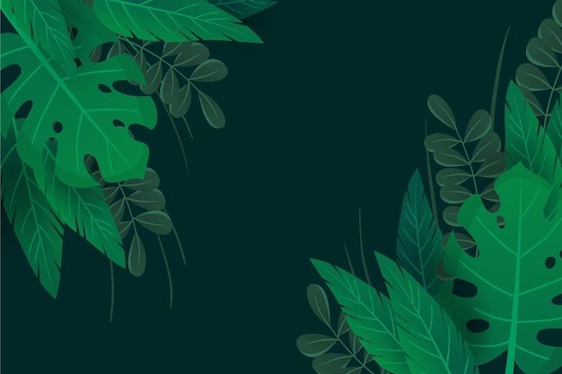 Free Vector | Green natural leaves zoom background