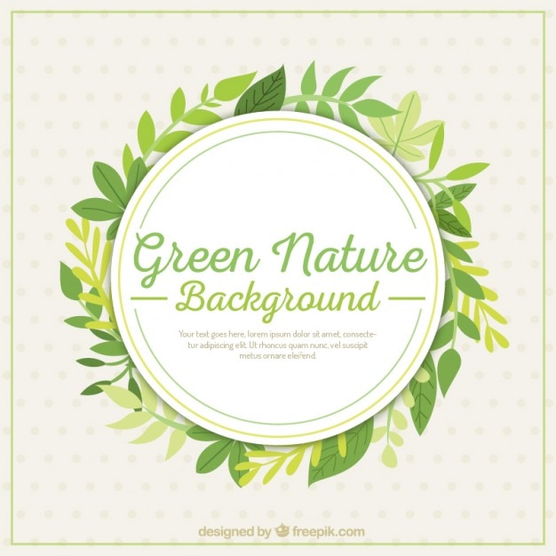 Green nature background with leaves