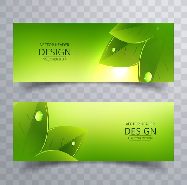 Free Vector | Green nature banners