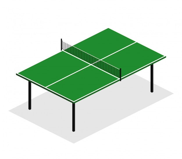 green ping pong table