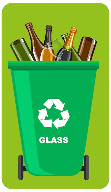 Download Free Green Recycle Bins With Recycle Symbol On Green Background Free Use our free logo maker to create a logo and build your brand. Put your logo on business cards, promotional products, or your website for brand visibility.