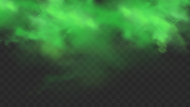 Premium Vector | Green smoke isolated. magic mist cloud, chemical toxic ...