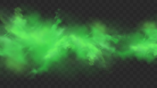 Premium Vector | Green smoke isolated on transparent background