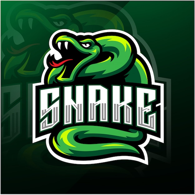 Premium Vector | Green snake esport mascot logo