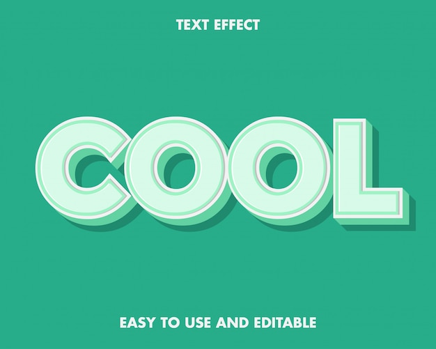 Premium Vector | Green and white cool text effect easy to use and editable.