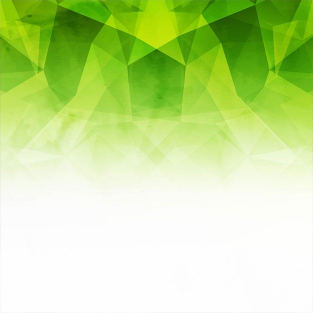 Green and white polygonal background | Free Vector