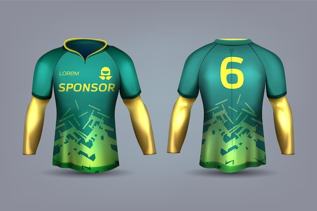 green and yellow soccer jersey