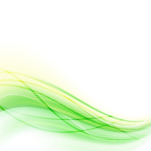 Premium Vector | Green and yellow waves on white background.