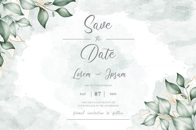 Download Premium Vector | Greenery watercolor floral frame template