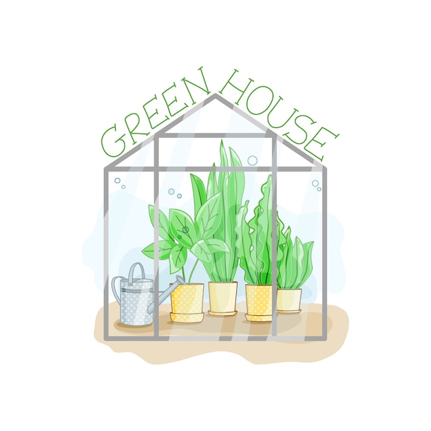 Premium Vector | Greenhouse illustration