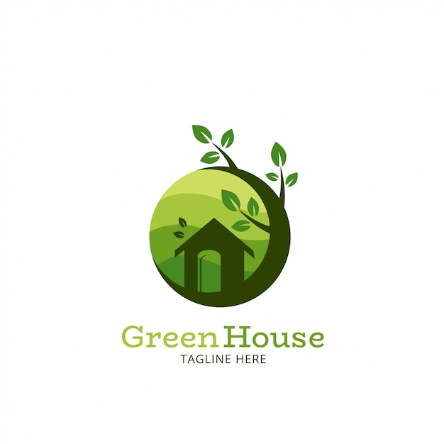 Greenhouse Logo Premium Vector