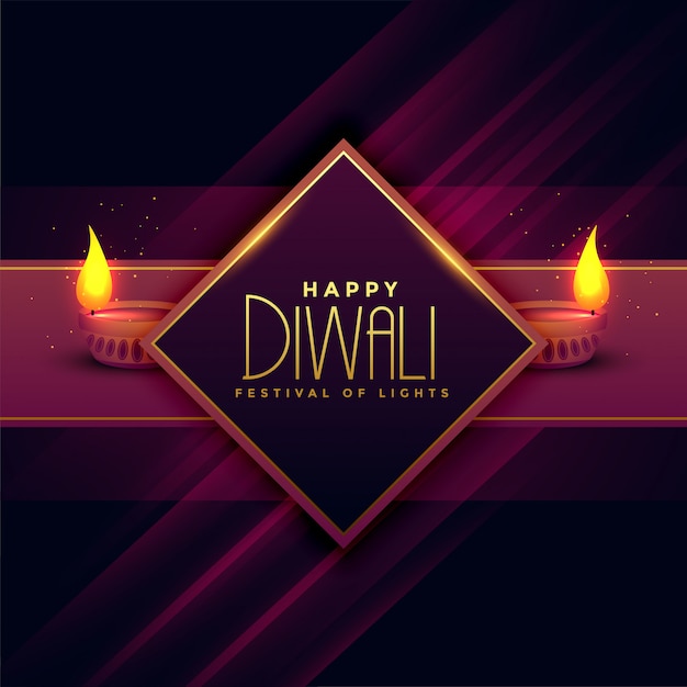 Greeting card design for diwali festival