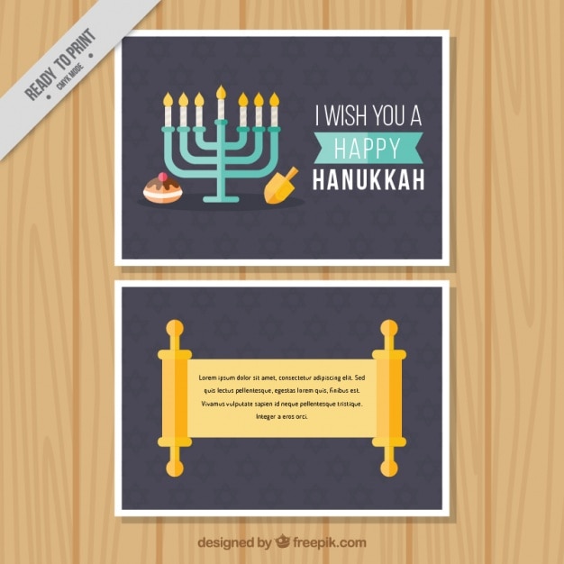 Greeting card for hanukkah