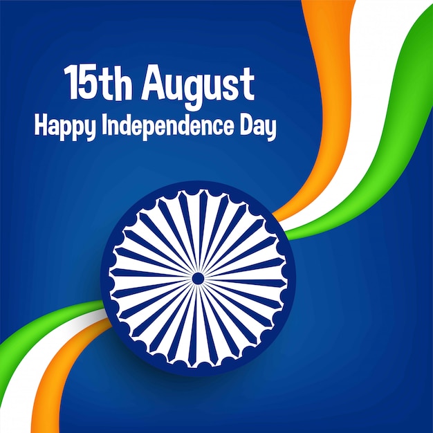 Premium Vector | Greeting card for independence day of india-15 august