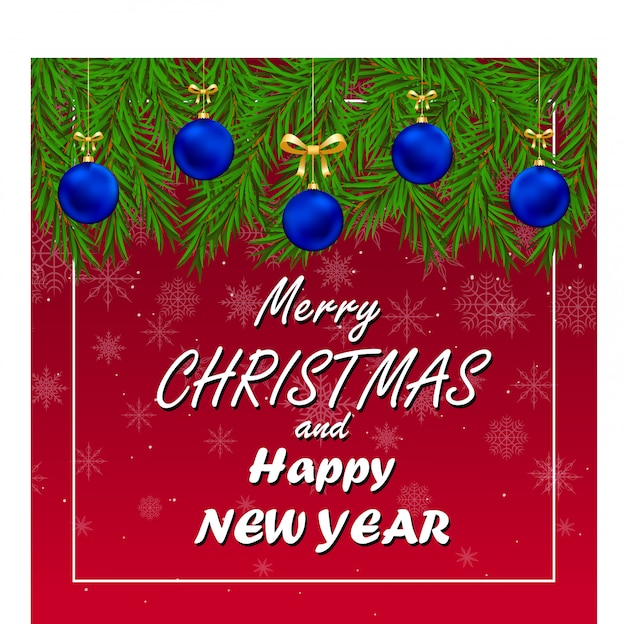 Premium Vector | Greeting card for new year and christmas