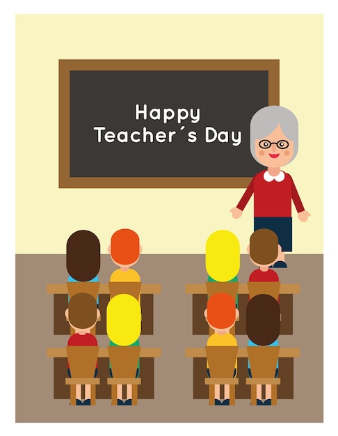 Greeting card ready to the teacher's day