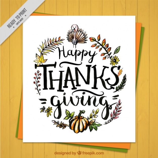 Greeting card thanksgiving with hand drawn\
flowers