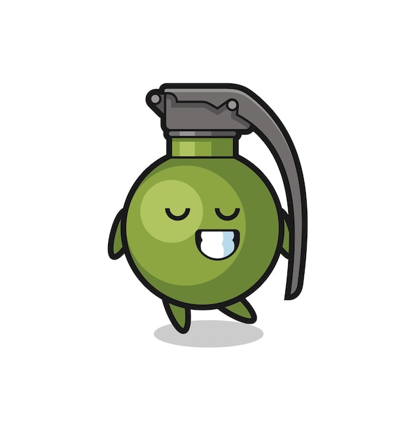 Premium Vector | Grenade cartoon illustration with a shy expression ...