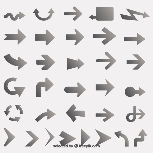 Free Vector Grey arrows collection