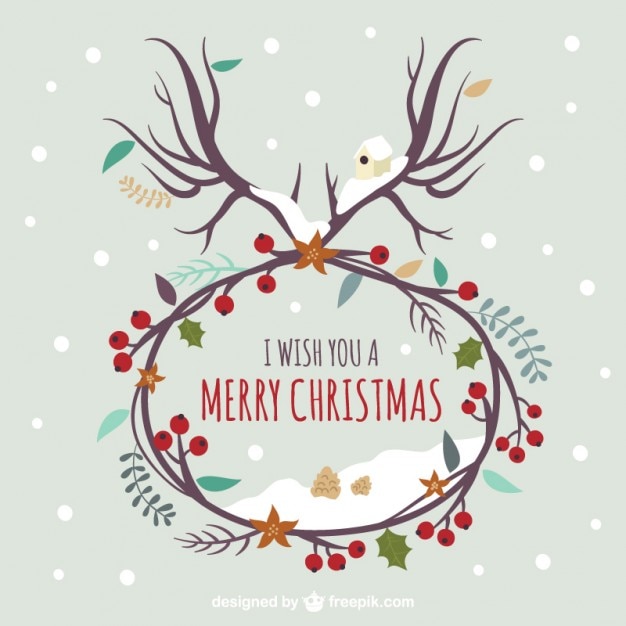 Download Grey christmas card Vector | Free Download