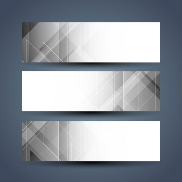 Free Vector | Grey color elegant banners