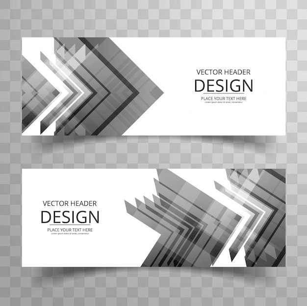 Free Vector | Grey geometric banners