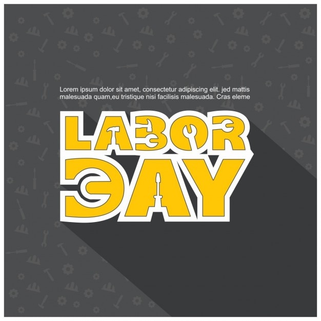 Grey labor day card