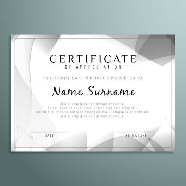 Download Free Vector | Grey polygonal certificate design