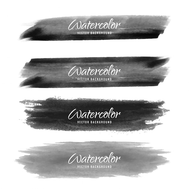 Download Grey watercolor brush strokes | Free Vector