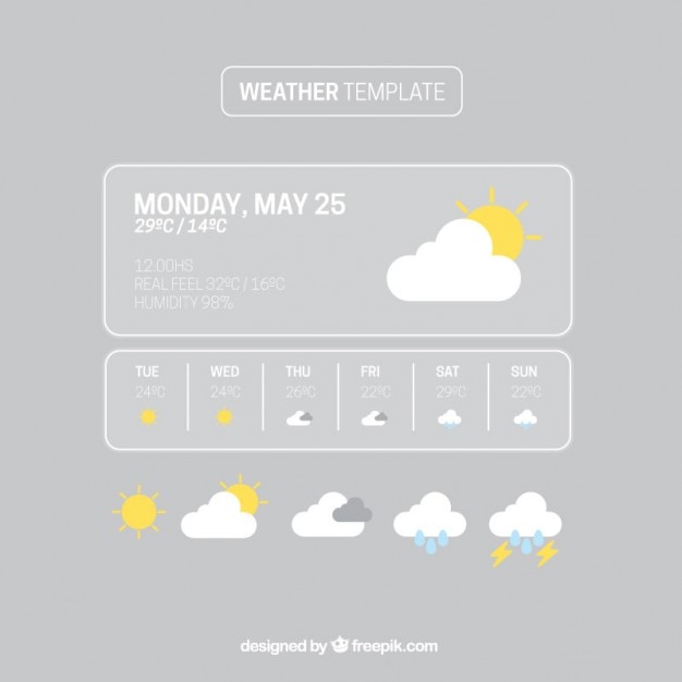 Grey weather template