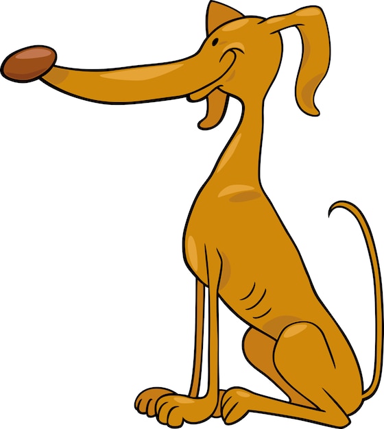 Premium Vector | Greyhound dog cartoon illustration