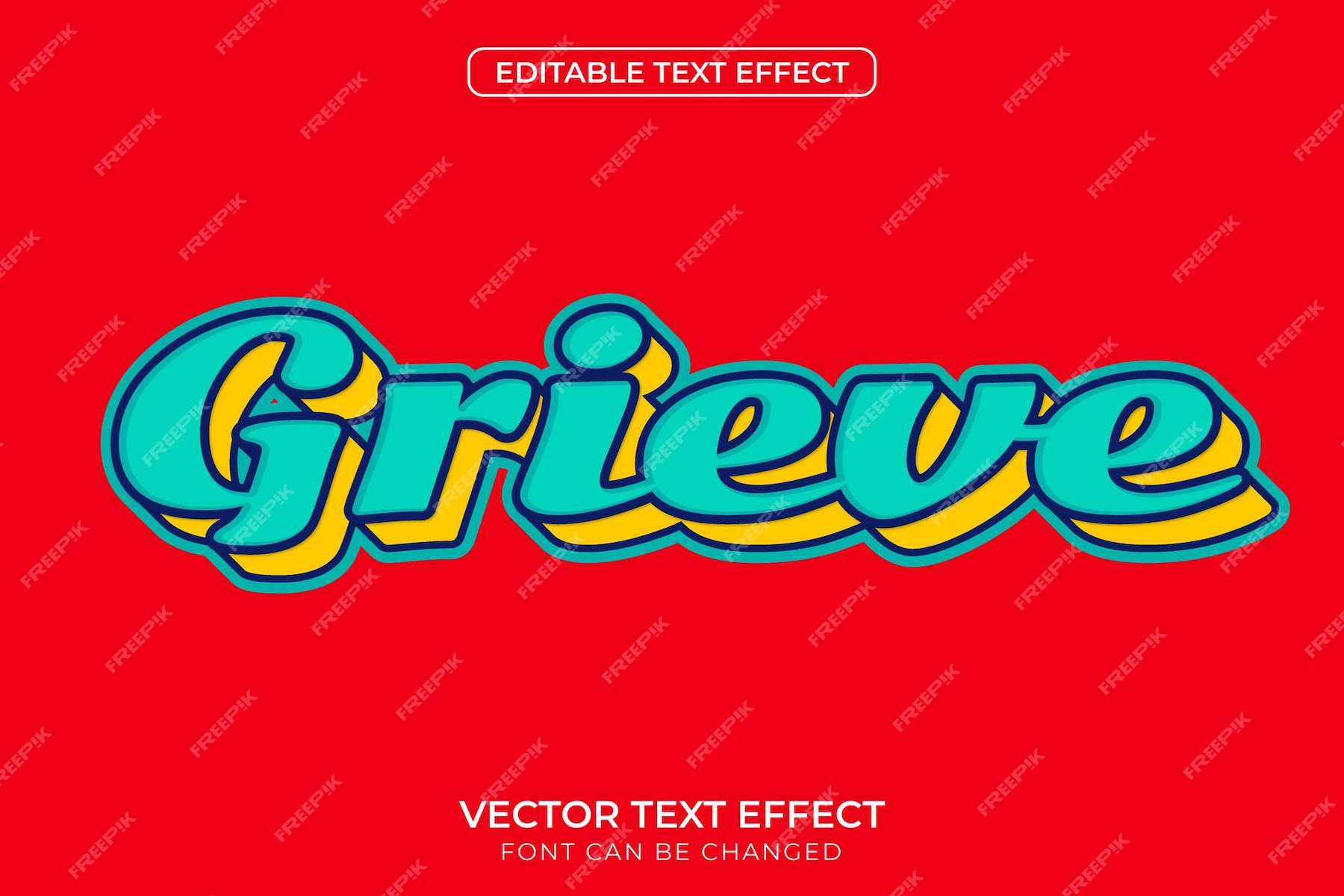 premium-vector-grieve-editable-text-effect-vector