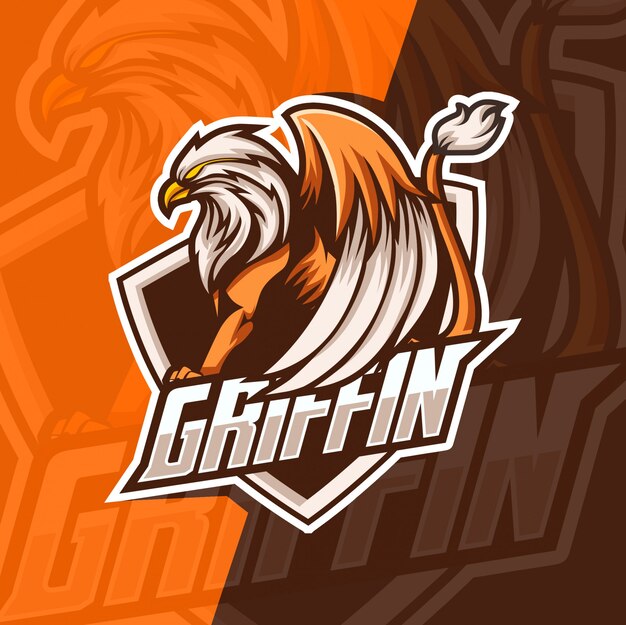 Premium Vector | Griffin mascot esport logo