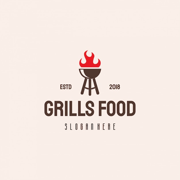Download Free Grill Food Logo Hipster Retro Vintage Template Barbecue Logo Use our free logo maker to create a logo and build your brand. Put your logo on business cards, promotional products, or your website for brand visibility.