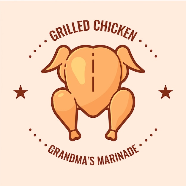 Download Free Grilled Chicken Logo Free Vector Use our free logo maker to create a logo and build your brand. Put your logo on business cards, promotional products, or your website for brand visibility.