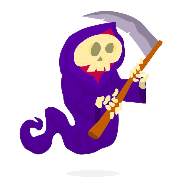 Grim reaper with scythe | Premium Vector