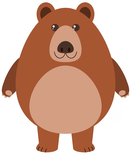 Grizzly bear cartoon illustration | Free Vector