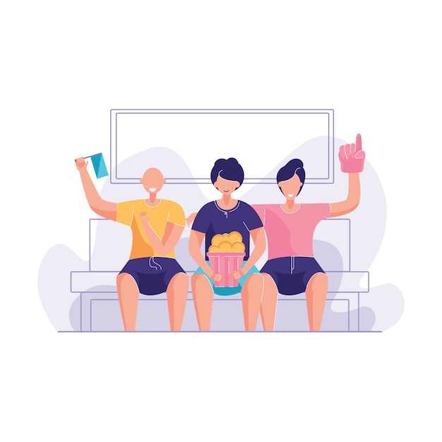 Download Free Group Friends Being Cheerfull Couch Vector Illustration Premium Use our free logo maker to create a logo and build your brand. Put your logo on business cards, promotional products, or your website for brand visibility.