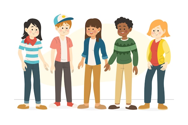 Free Vector | Group of happy people