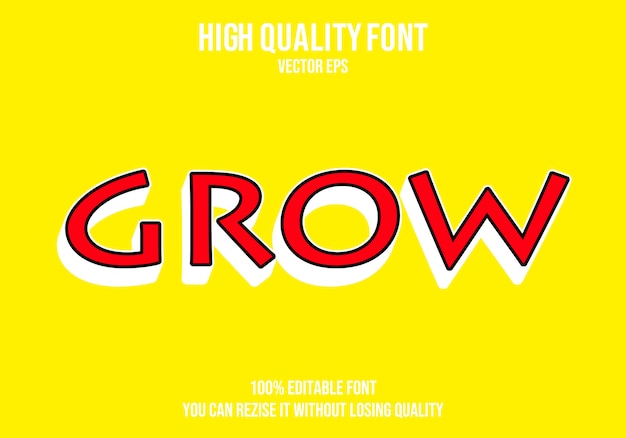 Download Free Grow Vector Text Font Effect Premium Vector Use our free logo maker to create a logo and build your brand. Put your logo on business cards, promotional products, or your website for brand visibility.