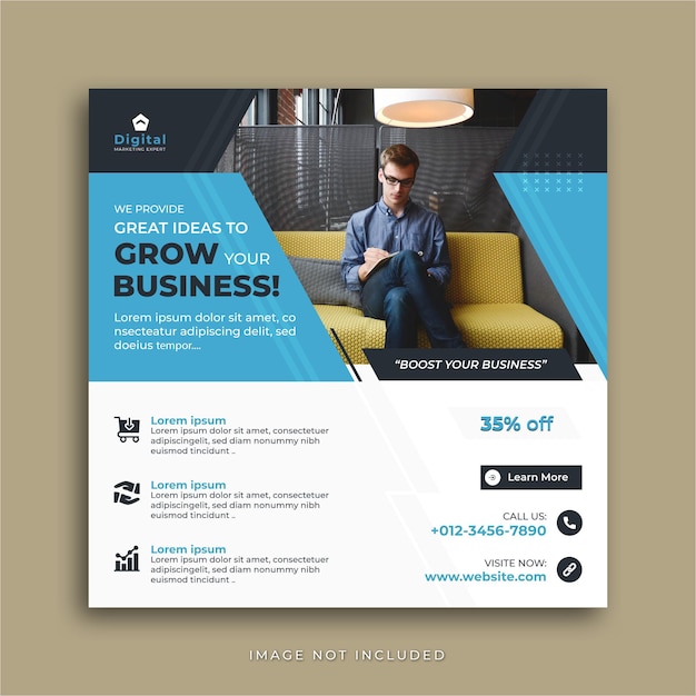Premium Vector | Grow your business digital marketing ...